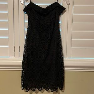 Black lace Lilly Pulitzer off should dress